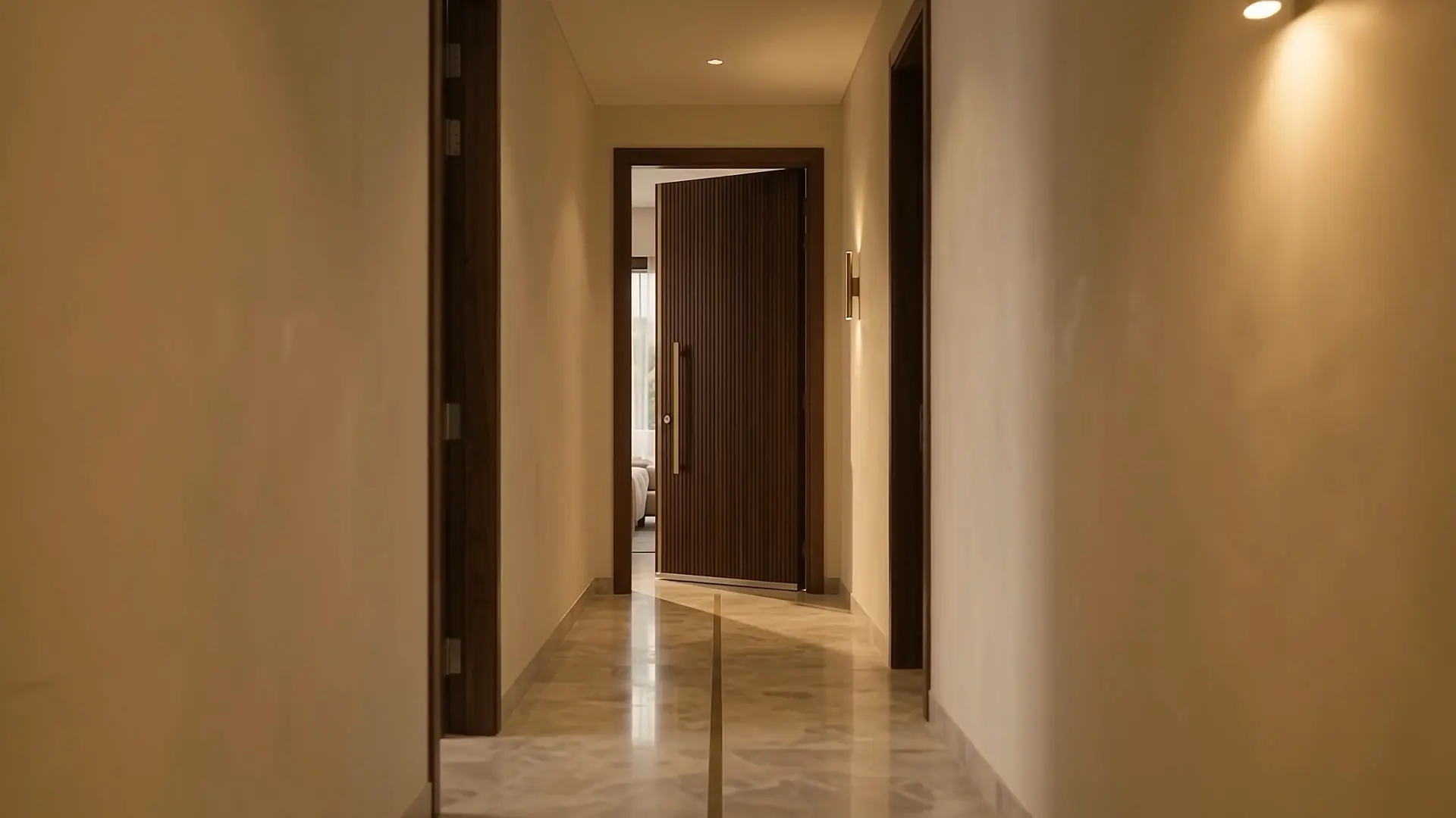 Corridor — a Doorzzen door in place.